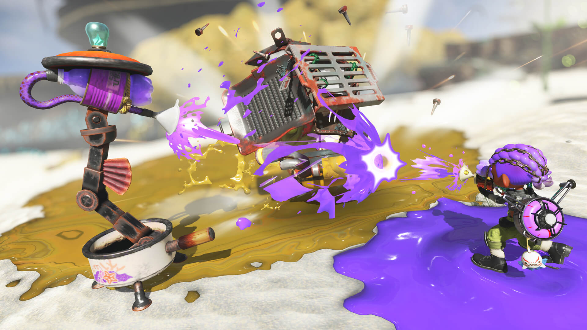 Ink turrets and gunk everywhere
