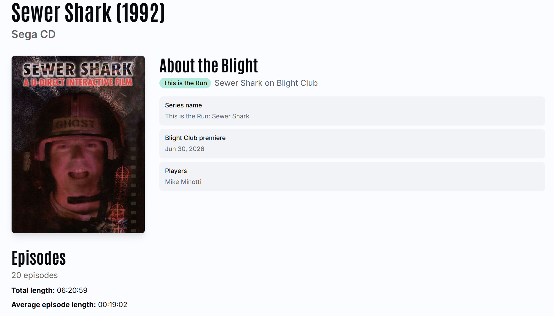 Blight Club Unauthorized: Sewer Shark